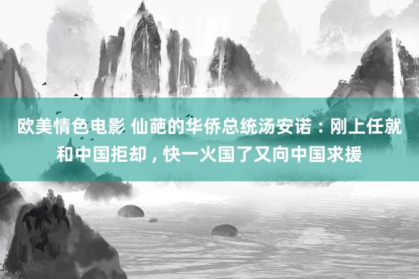 欧美情色电影 仙葩的华侨总统汤安诺 : 刚上任就和中国拒却 ， 快一火国了又向中国求援