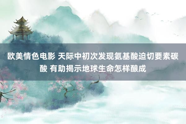 欧美情色电影 天际中初次发现氨基酸迫切要素碳酸 有助揭示地球生命怎样酿成