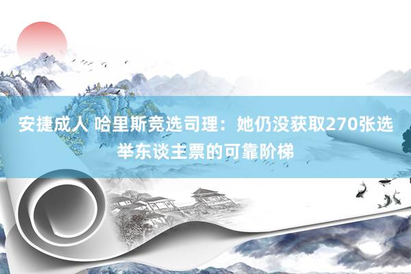 安捷成人 哈里斯竞选司理：她仍没获取270张选举东谈主票的可靠阶梯