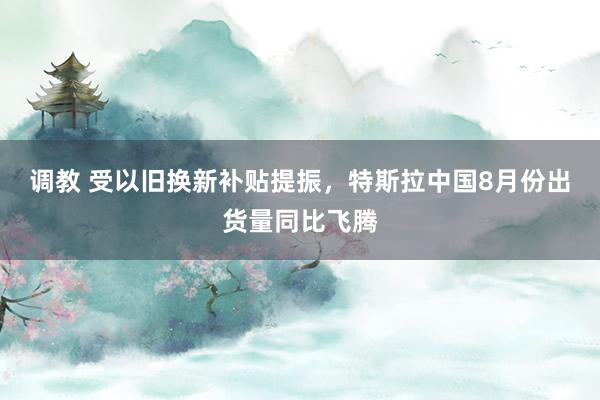 调教 受以旧换新补贴提振，特斯拉中国8月份出货量同比飞腾