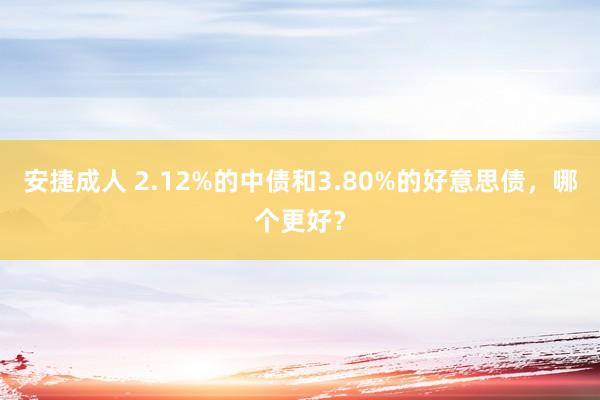 安捷成人 2.12%的中债和3.80%的好意思债，哪个更好？