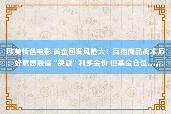 欧美情色电影 黄金回调风险大！高档商品战术师：好意思联储“鸽派”利多金价 但基金仓位……