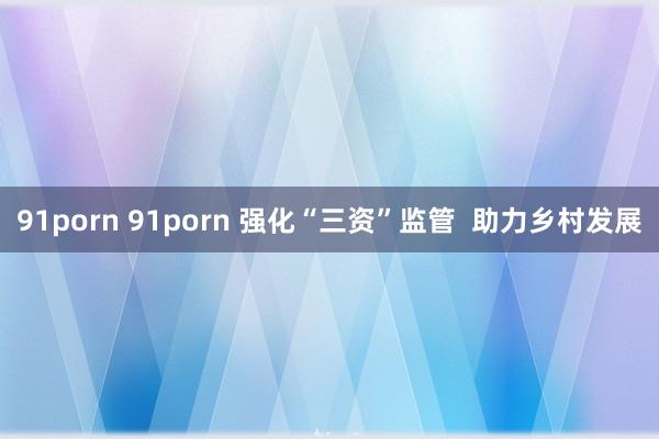 91porn 91porn 强化“三资”监管  助力乡村发展