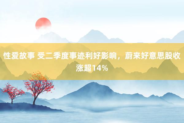 性爱故事 受二季度事迹利好影响，蔚来好意思股收涨超14%