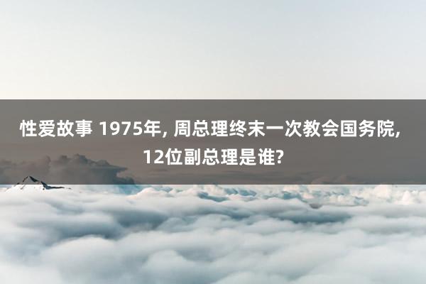 性爱故事 1975年， 周总理终末一次教会国务院， 12位副总理是谁?