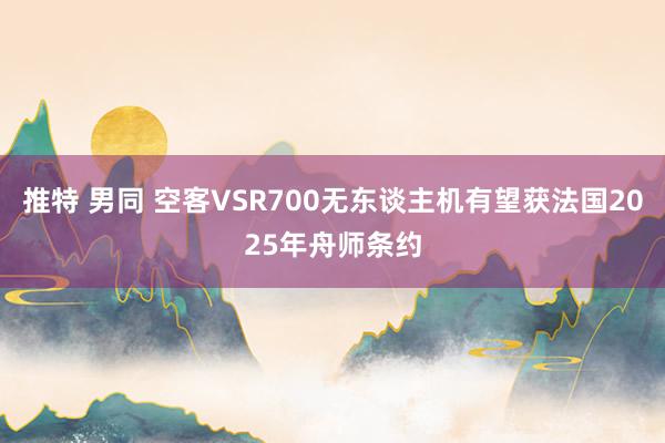 推特 男同 空客VSR700无东谈主机有望获法国2025年舟师条约