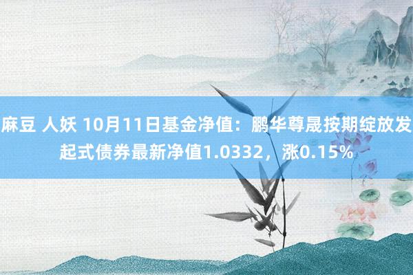 麻豆 人妖 10月11日基金净值：鹏华尊晟按期绽放发起式债券最新净值1.0332，涨0.15%