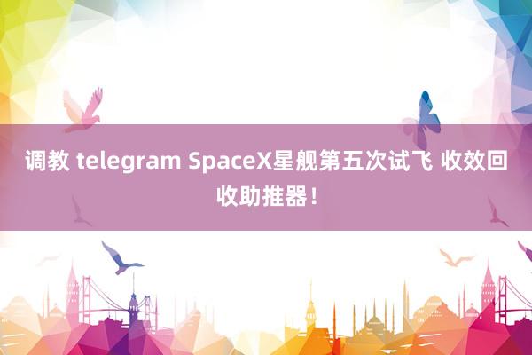 调教 telegram SpaceX星舰第五次试飞 收效回收助推器！