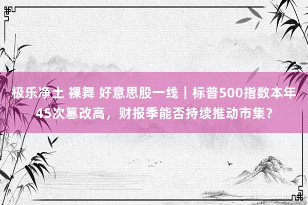 极乐净土 裸舞 好意思股一线｜标普500指数本年45次篡改高，财报季能否持续推动市集？