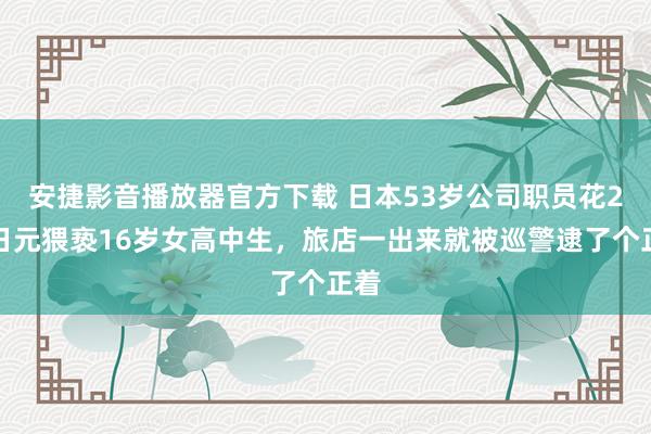 安捷影音播放器官方下载 日本53岁公司职员花2万日元猥亵16岁女高中生，旅店一出来就被巡警逮了个正着