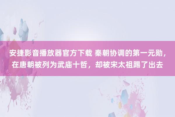 安捷影音播放器官方下载 秦朝协调的第一元勋，在唐朝被列为武庙十哲，却被宋太祖踢了出去