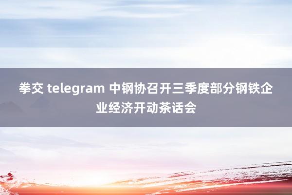 拳交 telegram 中钢协召开三季度部分钢铁企业经济开动茶话会