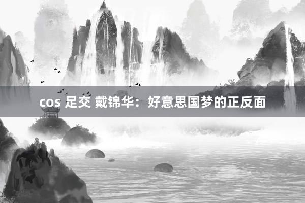 cos 足交 戴锦华：好意思国梦的正反面