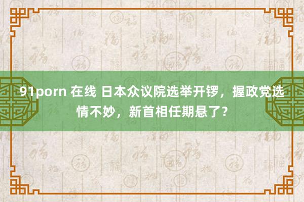 91porn 在线 日本众议院选举开锣，握政党选情不妙，新首相任期悬了？