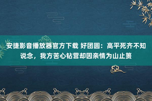 安捷影音播放器官方下载 好团圆：高平死齐不知说念，我方苦心钻营却因亲情为山止篑