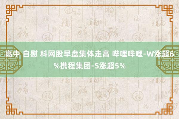 高中 自慰 科网股早盘集体走高 哔哩哔哩-W涨超6%携程集团-S涨超5%