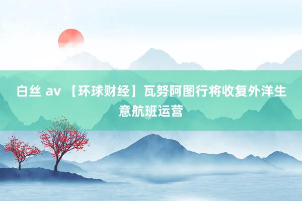 白丝 av 【环球财经】瓦努阿图行将收复外洋生意航班运营