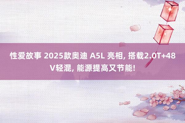 性爱故事 2025款奥迪 A5L 亮相， 搭载2.0T+48V轻混， 能源提高又节能!