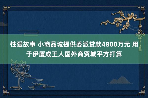 性爱故事 小商品城提供委派贷款4800万元 用于伊厦成王人国外商贸城平方打算