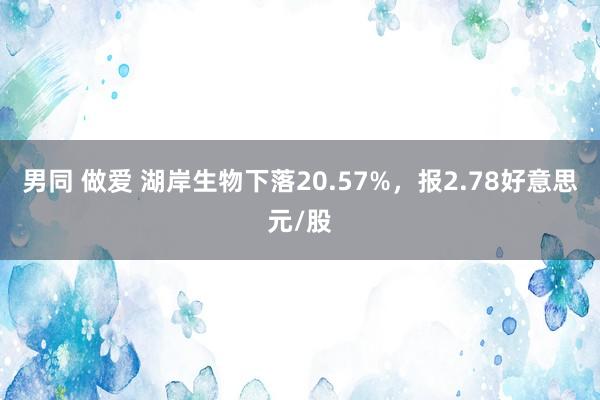 男同 做爱 湖岸生物下落20.57%，报2.78好意思元/股