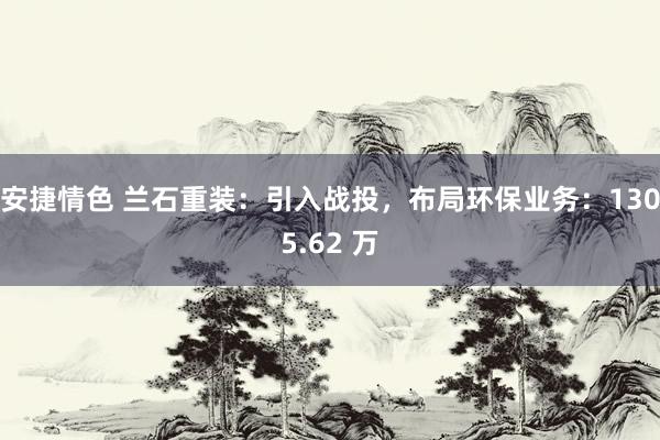 安捷情色 兰石重装：引入战投，布局环保业务：1305.62 万