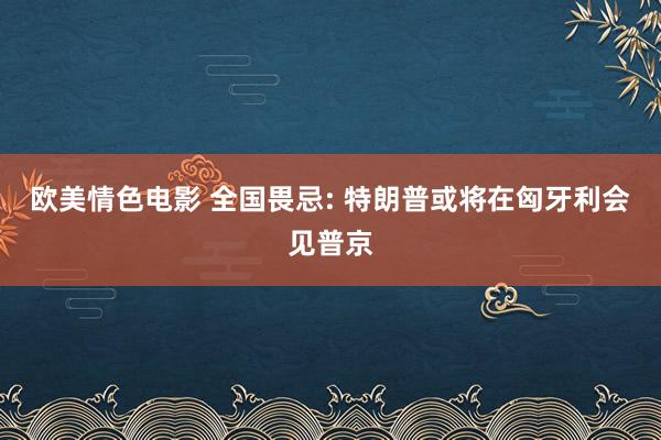 欧美情色电影 全国畏忌: 特朗普或将在匈牙利会见普京